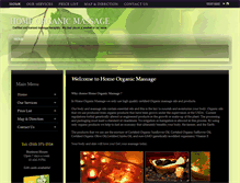 Tablet Screenshot of homeorganicmassage.com